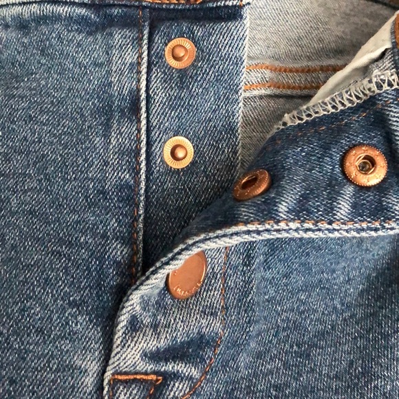 BLANK NYC Great Jones in Varsity Blue Snap Front Raw Frayed Hems Sz 27 - Picture 10 of 14